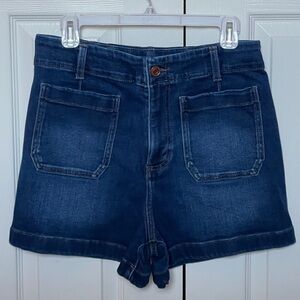 LC Lauren Conrad Jean Shorts, High Rise, Dark Blue Denim, Size 8